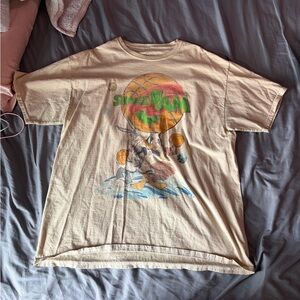Space Jam Graphic Short Sleeve Tee - Beige